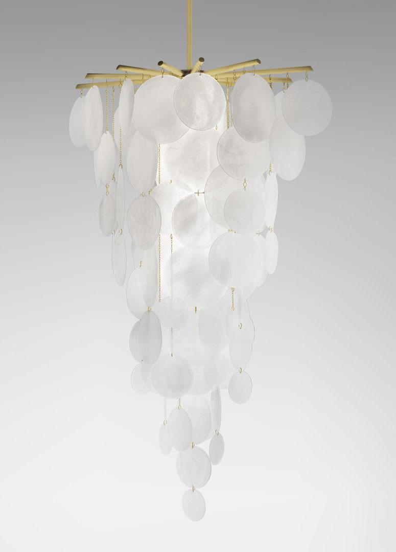 Chandelier Messing Glas CTO