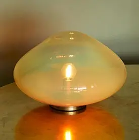 ELOA Tischleuchte Glas amber