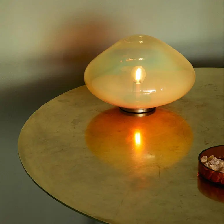 ELOA Tischleuchte Glas amber
