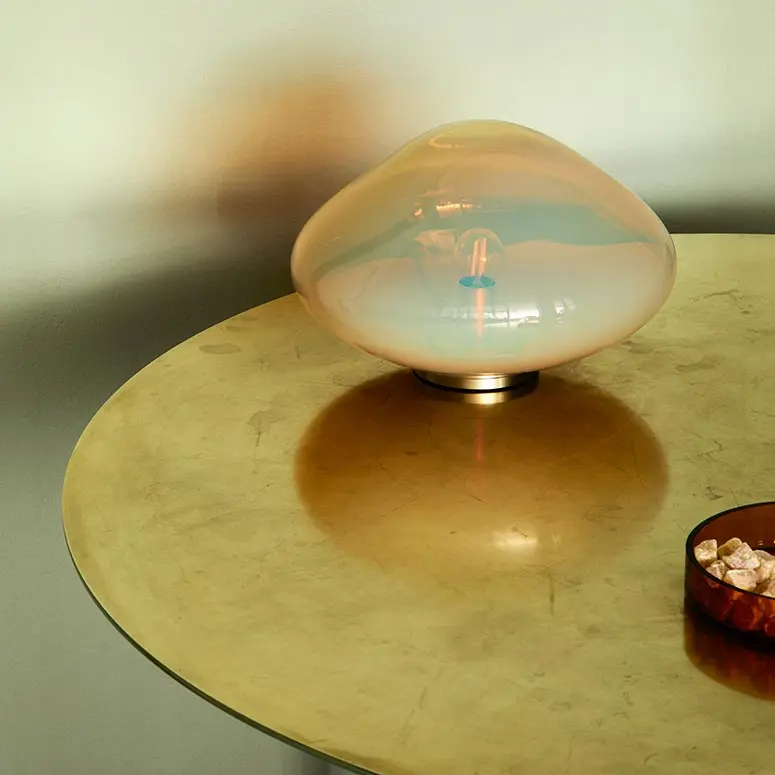 ELOA Tischleuchte Glas amber