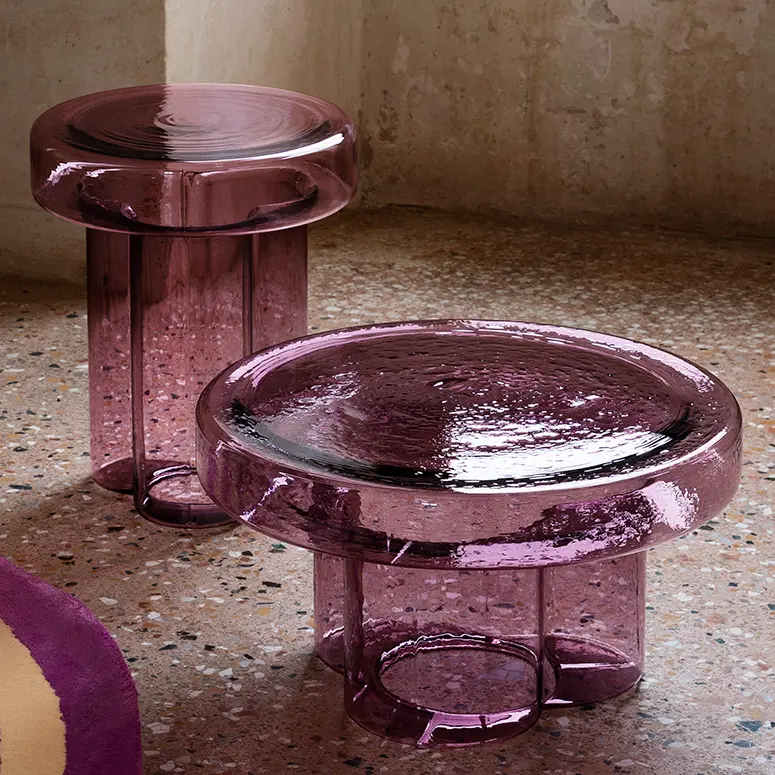 Soda Beistelltisch Glas mundgeblasen