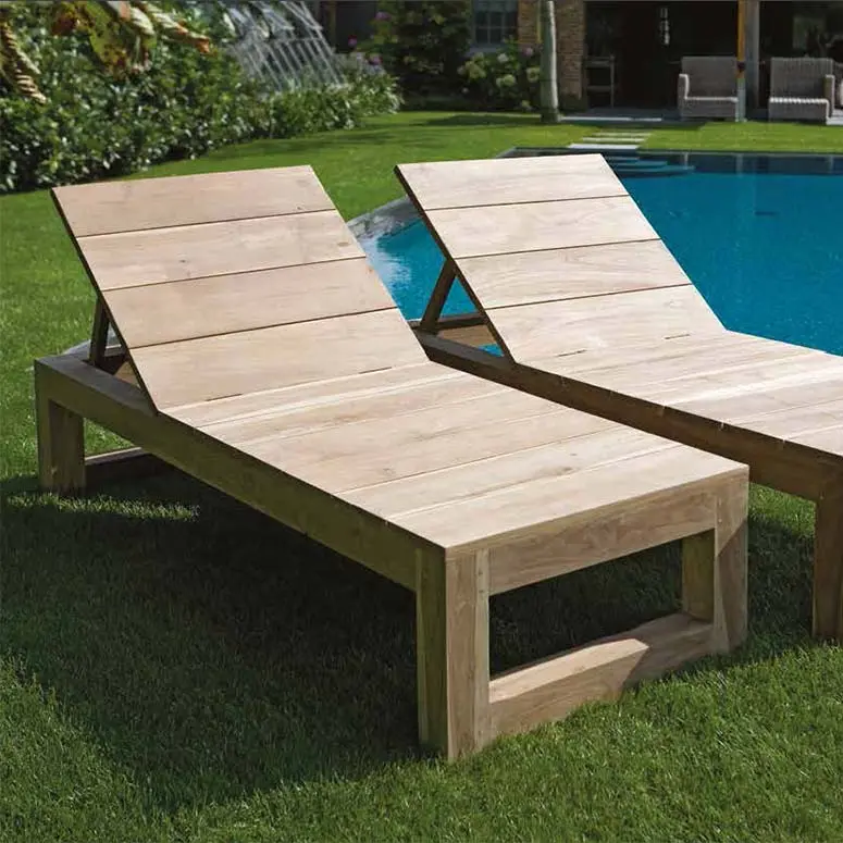 Sempre Fred Teak Sunbed