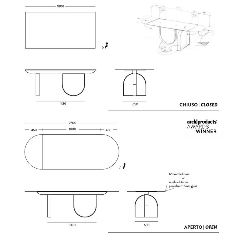 Terzadimensione Esstisch Demetra extendable